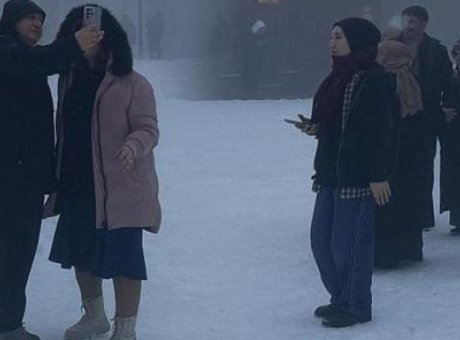 Beyaz Cennet: Karın 50 Santimi Ziyaret&ccedil;ileri B&uuml;y&uuml;ledi!