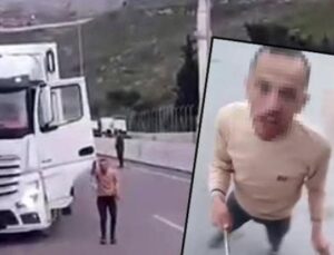 Tır S&uuml;r&uuml;c&uuml;s&uuml; &Ccedil;ileden &Ccedil;ıktı: Sınır Kapısında Demir Sopalı Darp Anları Kamerada