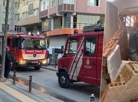 İnşaatta Şok Anlar: Beton D&ouml;k&uuml;m&uuml;yle Yan Bina &Ccedil;&ouml;kt&uuml;, 2 Kişi G&ouml;zaltında!