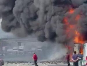 Kuzey Marmara Otoyolu’nda Korkun&ccedil; TIR Yangını: Trafik Fel&ccedil; Oldu!