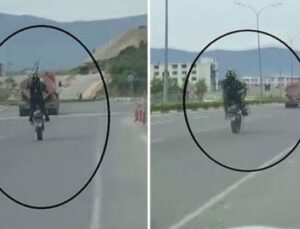 8 Saniyelik G&ouml;steri, Motosiklet S&uuml;r&uuml;c&uuml;s&uuml;ne Dudak U&ccedil;uklatan Ceza Getirdi!