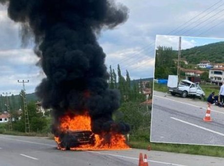 Alevler İ&ccedil;inde Kayıp: Dede ve Torun Trafik Kazasında Hayatını Kaybetti