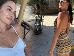 Fahriye Evcen’in G&ouml;z Kamaştıran Fit Hali Plajda Olay Yarattı!