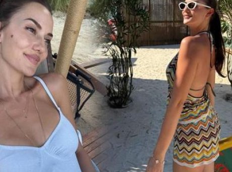Fahriye Evcen’in G&ouml;z Kamaştıran Fit Hali Plajda Olay Yarattı!