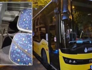 İETT Otob&uuml;s&uuml;nde Korkun&ccedil; Kaza: İnşaat Demiri Yolcunun Ayağını Yaraladı