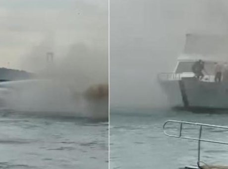 İstanbul’da Tekne Yangını: M&uuml;rettebat Zorlu Anlar Yaşadı