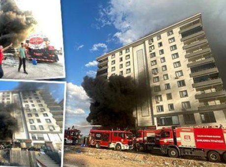 Şanlıurfa’da Korkutan Yangın: 10 Katlı Apartman Alev Alev Yandı, 7 Kişi Hastaneye Kaldırıldı