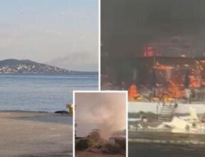 B&uuml;y&uuml;kada’da Şok Yangın: Viranbağ Plajı’nda Alevler Korkuttu!
