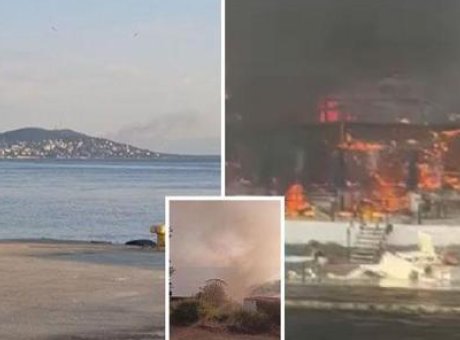 B&uuml;y&uuml;kada’da Şok Yangın: Viranbağ Plajı’nda Alevler Korkuttu!
