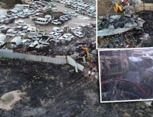 İzmir’de Yangın Korkusu: Yediemin Otoparkında 62 Ara&ccedil; Alev Alev Yandı!