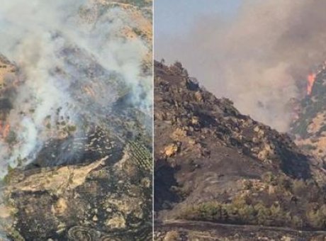 Pamukkale’de Yangın Alarmı: Turizm Cennetinin Etrafında Alevler Y&uuml;kseliyor!