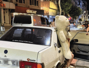 Peluş Ayı ile Şehir Turu Yapan S&uuml;r&uuml;c&uuml;ye Şok Cezalar!