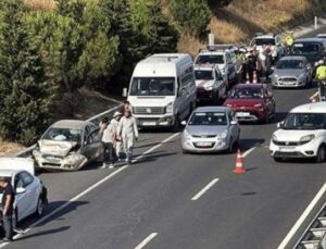 Tekirdağ’da 7 Ara&ccedil; Birbirine Girdi: Trafikte Kilometrelerce Kuyruk Oluştu