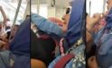 Tramvayda &Ccedil;ocuklar &Uuml;zerine Kavga: Koltuk M&uuml;cadelesi Kameralara Yansıdı