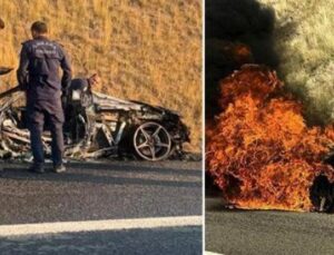 Ankara’da L&uuml;ks Spor Otomobil Alev Alev Yandı: S&uuml;r&uuml;c&uuml; Son Anda Kurtuldu!