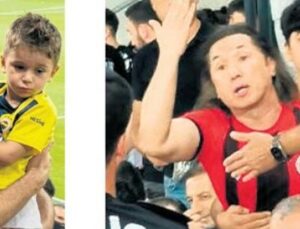 Futbol Ma&ccedil;ında Şok Olay: Minik Taraftarı Zorbaya Karşı Korudular!