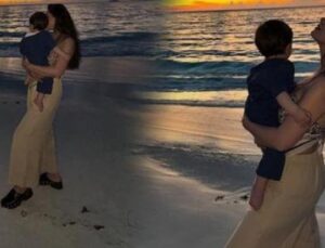 Neslihan Atag&uuml;l’den Oğlu Aziz’in B&uuml;y&uuml;leyici Anı: “Canım Oğlum!”