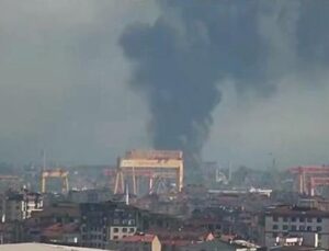 Tuzla’da İş&ccedil;i Barınma Alanında Korkutan Yangın: &Ccedil;ok Sayıda Ekip M&uuml;dahale Etti