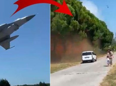 Yalova’da F-16 Kaza Anı: Pilotun Hayatta Kalma M&uuml;cadelesi Kamerada