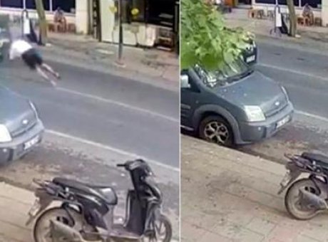 Yolda Feci Kaza: Yaşlı Adamın Hayatı Metrelerce Savrulmakla Tehlikeye Girdi